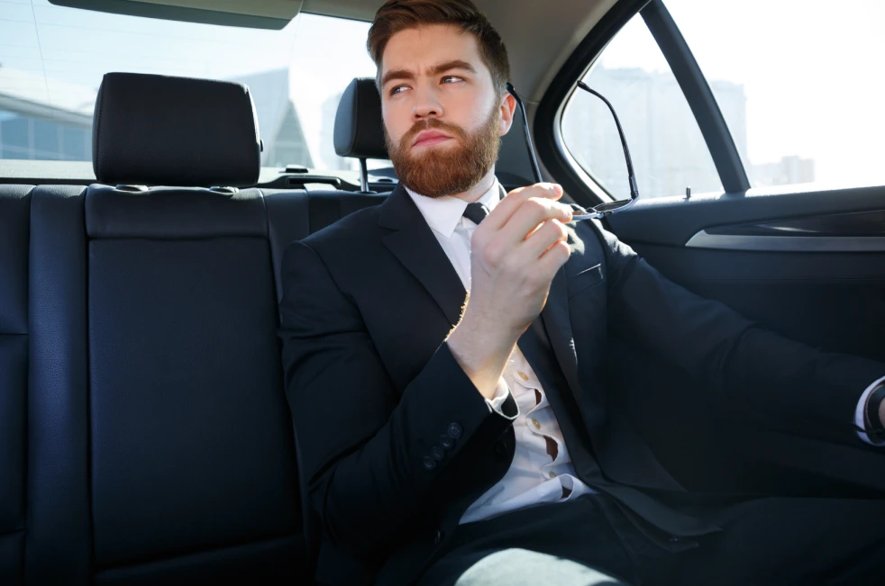 Corporate Transportation Boston with executive limo at downtown office